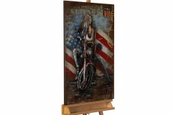 Metallbild 3D 'American Girl' 60x90x8,5cm