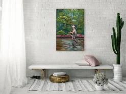 Metallbild 3D 'An der Angel' 60x90x6cm