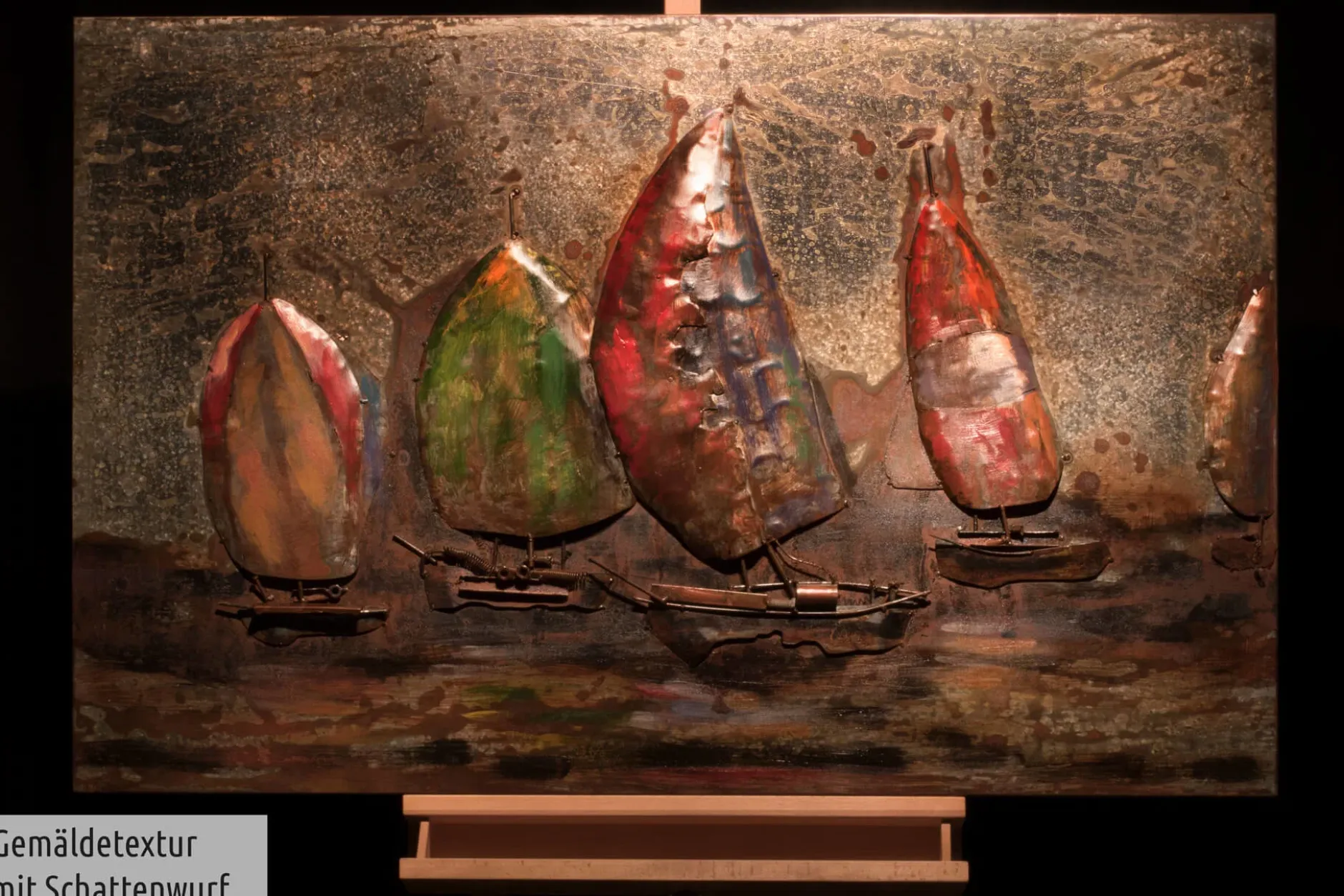 Metallbild 3D 'Around the World' 100x70x8cm
