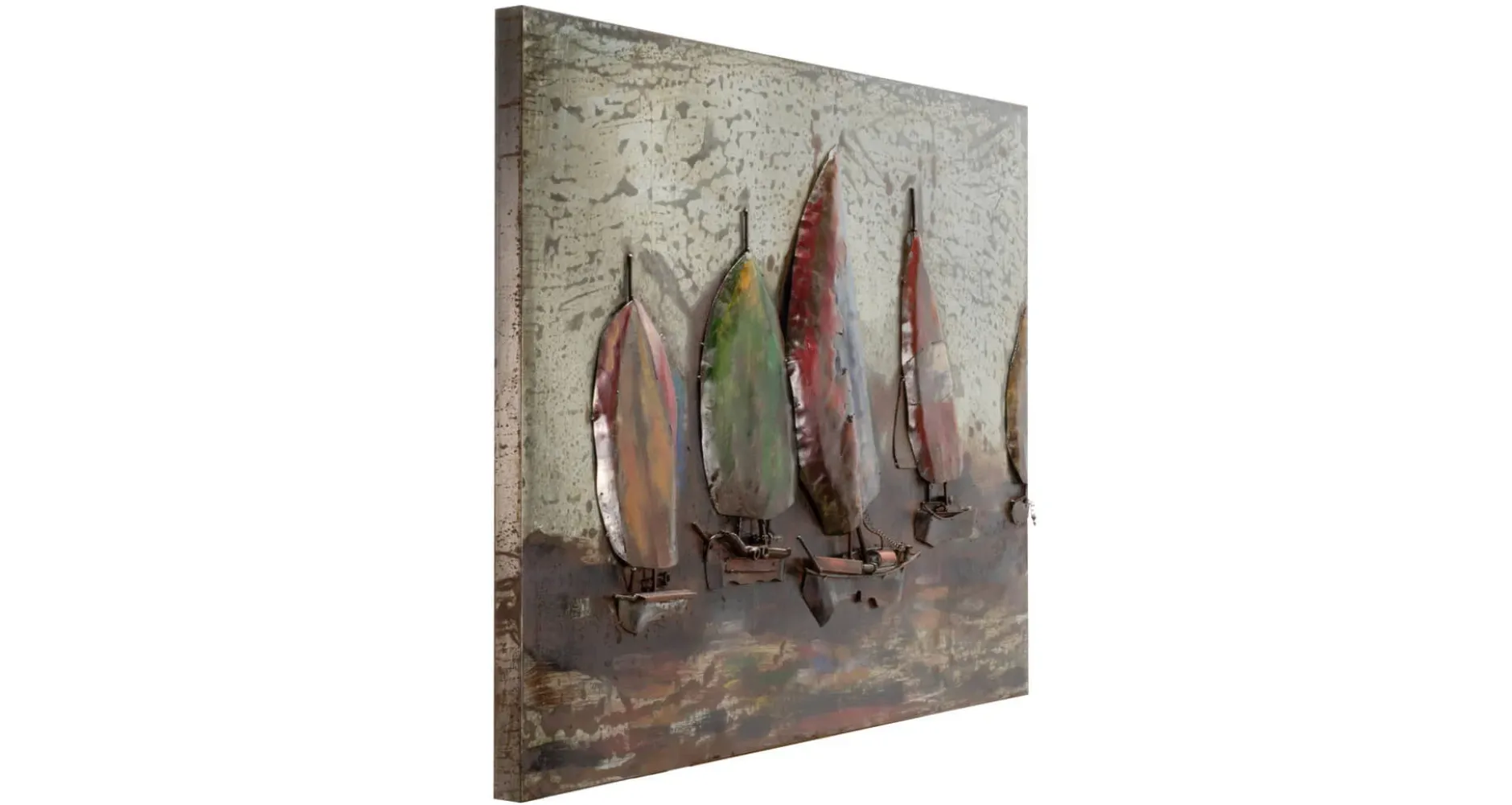Metallbild 3D 'Around the World' 100x70x8cm
