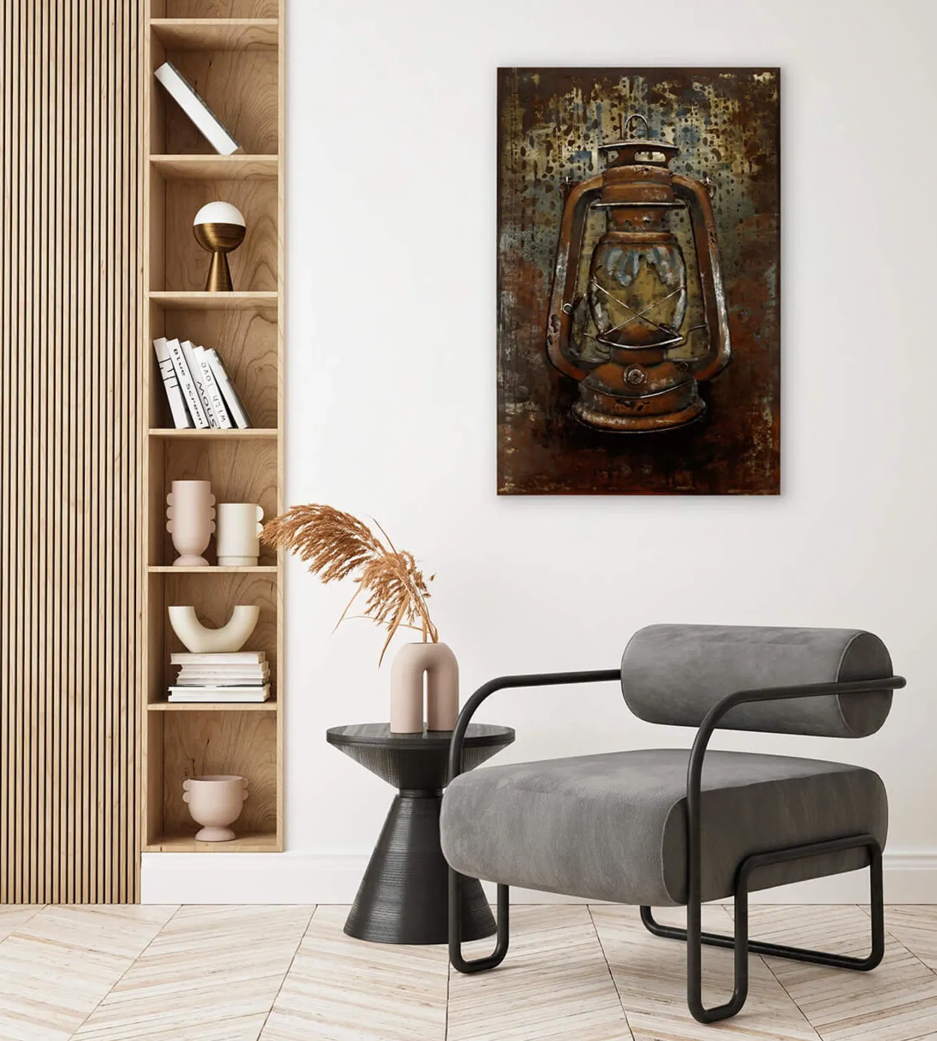 Metallbild 3D 'Back to the Old Days' 60x90x5cm