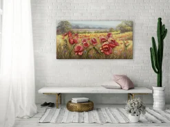 Metallbild 3D 'Blühende Wiesen' 120x60x5,5cm