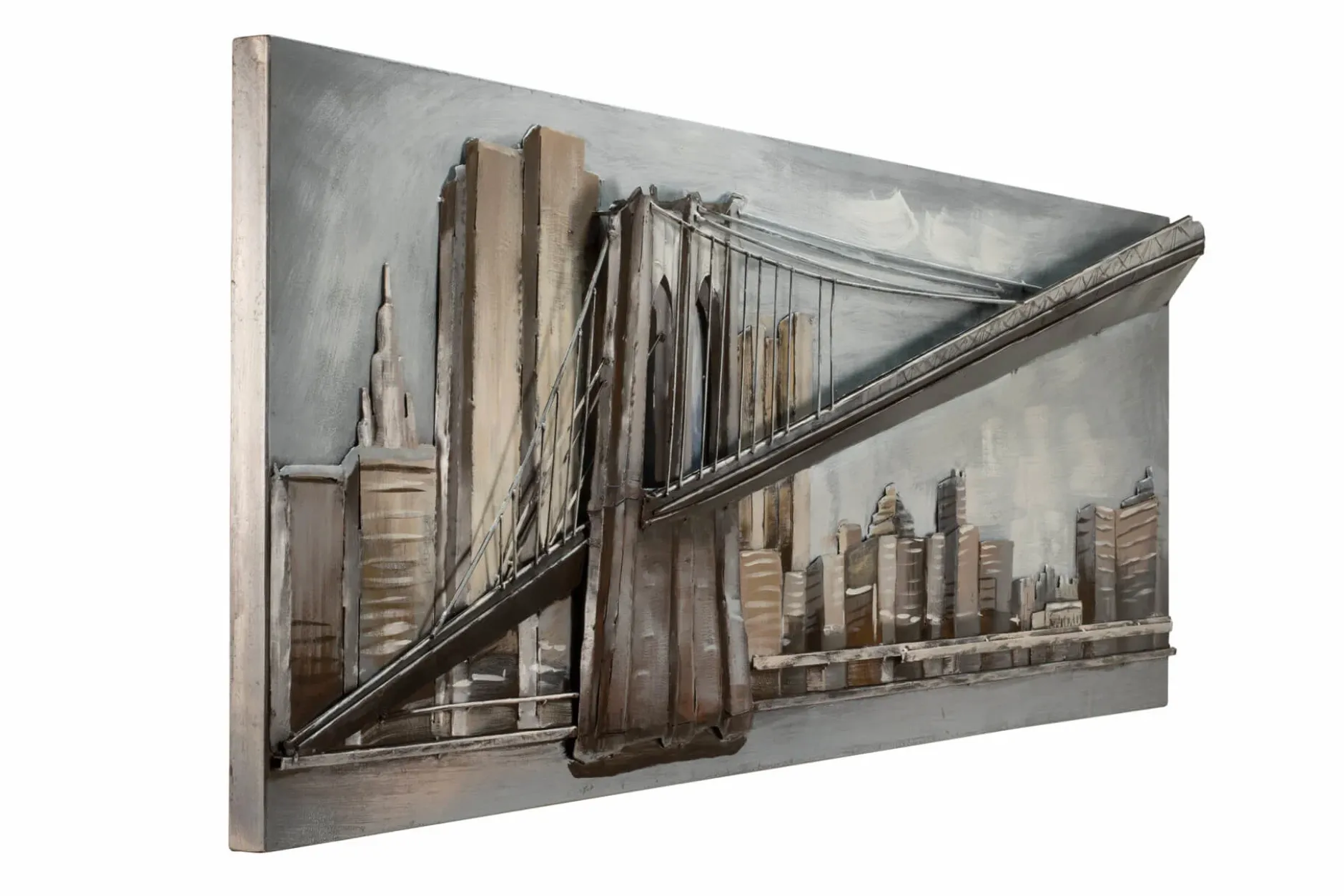 Metallbild 3D 'Brückenband' 144x44x6cm