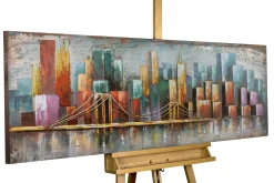 Metallbild 3D 'Bridge the Gap' 140x50x4cm