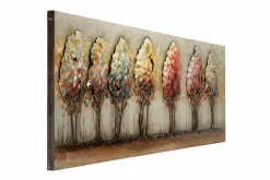 Metallbild 3D 'Bunte Allee' 150x50x4cm