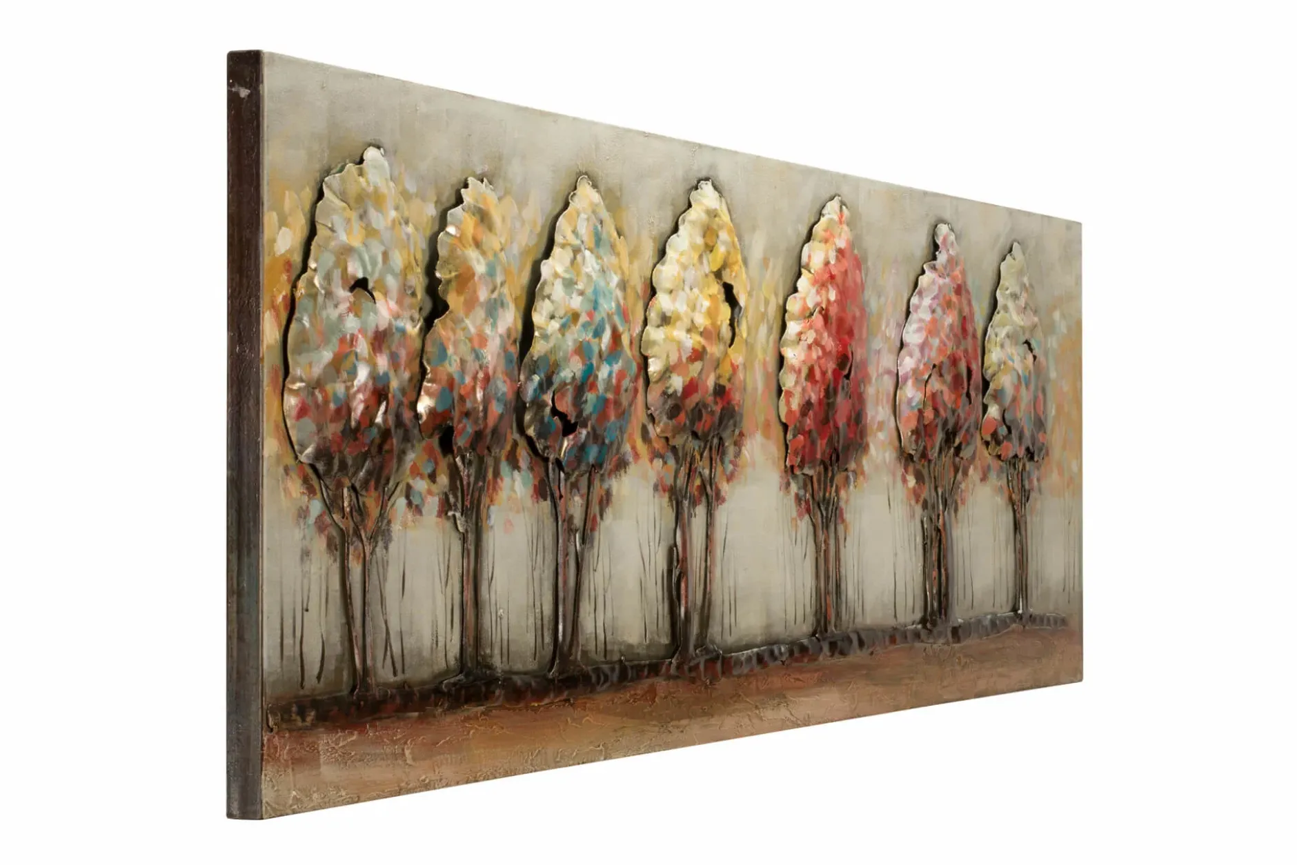 Metallbild 3D 'Bunte Allee' 150x50x4cm