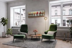 Metallbild 3D 'Bunte Allee' 150x50x4cm
