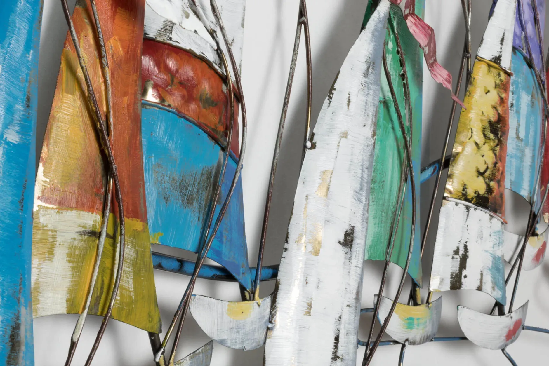 Metallbild 3D 'Bunte Gefährten' 120x60x4cm