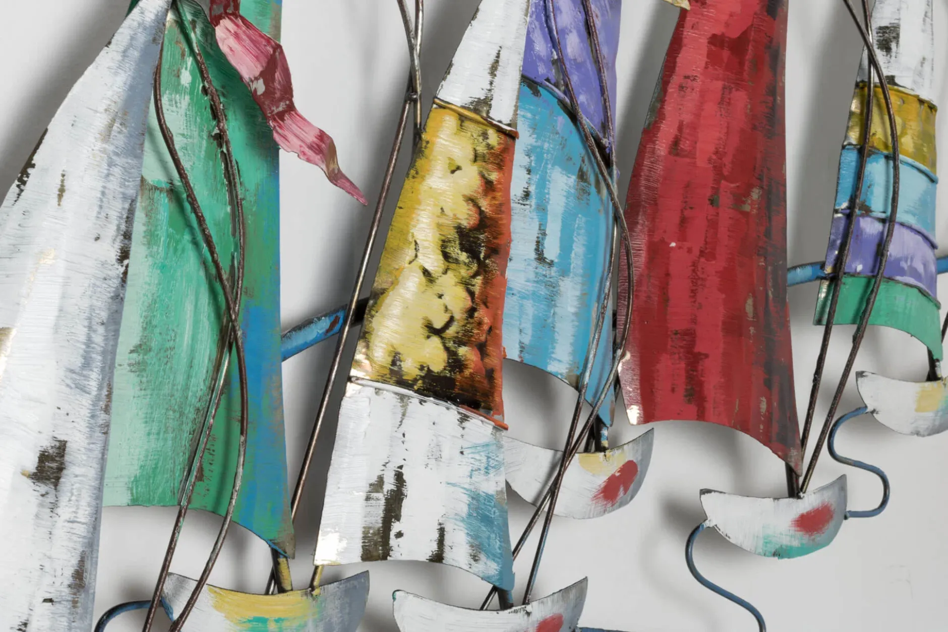 Metallbild 3D 'Bunte Gefährten' 120x60x4cm