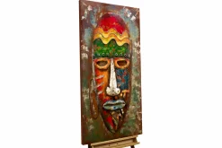 Metallbild 3D 'Bunte Maskerade' 120x60x7cm