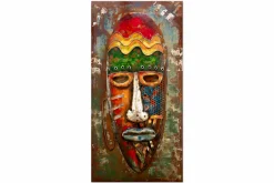 Metallbild 3D 'Bunte Maskerade' 120x60x7cm