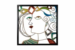 Metallbild 3D 'Buntes Beisammensein' 60x60x2,5cm