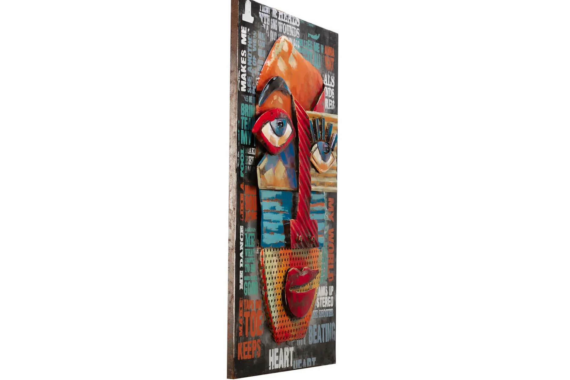 Metallbild 3D 'Colourful Joy' 60x90x6cm