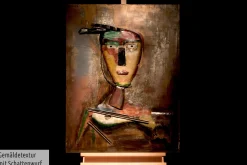 Metallbild 3D 'Court Jester' 75x100x5,5cm