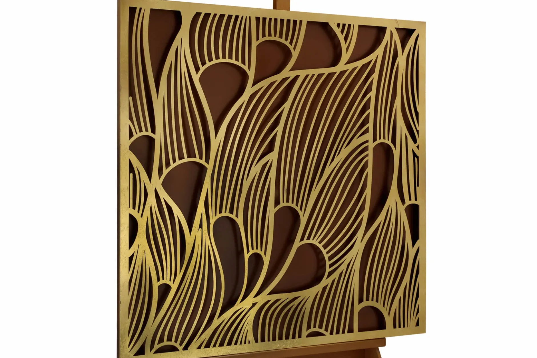 Metallbild 3D 'Das Gold der Natur' 80x80x2,5cm