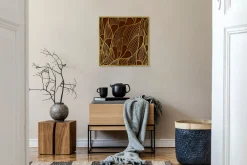 Metallbild 3D 'Das Gold der Natur' 80x80x2,5cm