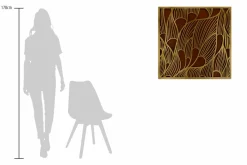 Metallbild 3D 'Das Gold der Natur' 80x80x2,5cm