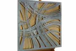 Metallbild 3D 'Das Silber des Windes' 80x80x2,5cm