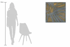 Metallbild 3D 'Das Silber des Windes' 80x80x2,5cm