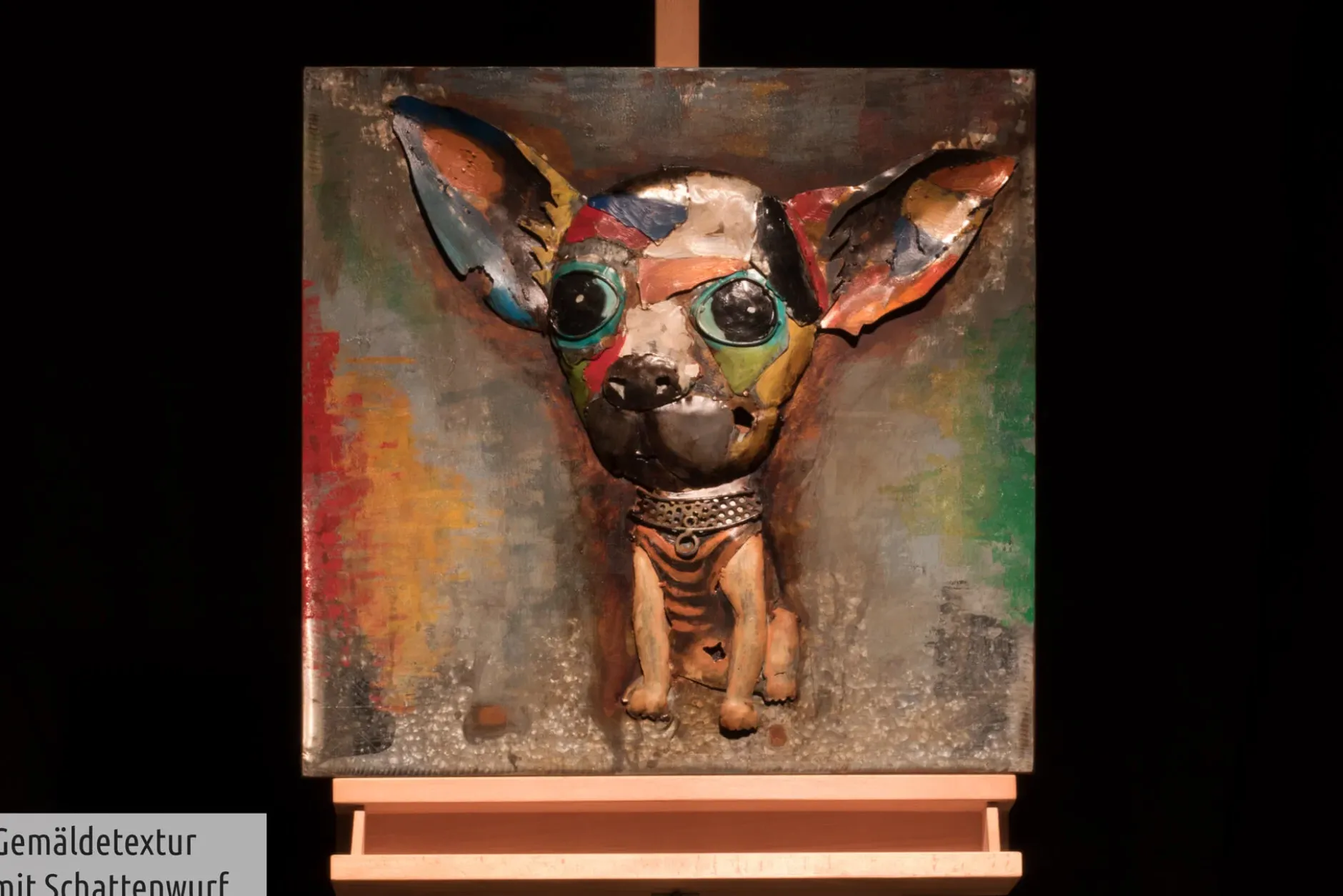 Metallbild 3D 'Der Mexikaner' 60x60x4,5cm