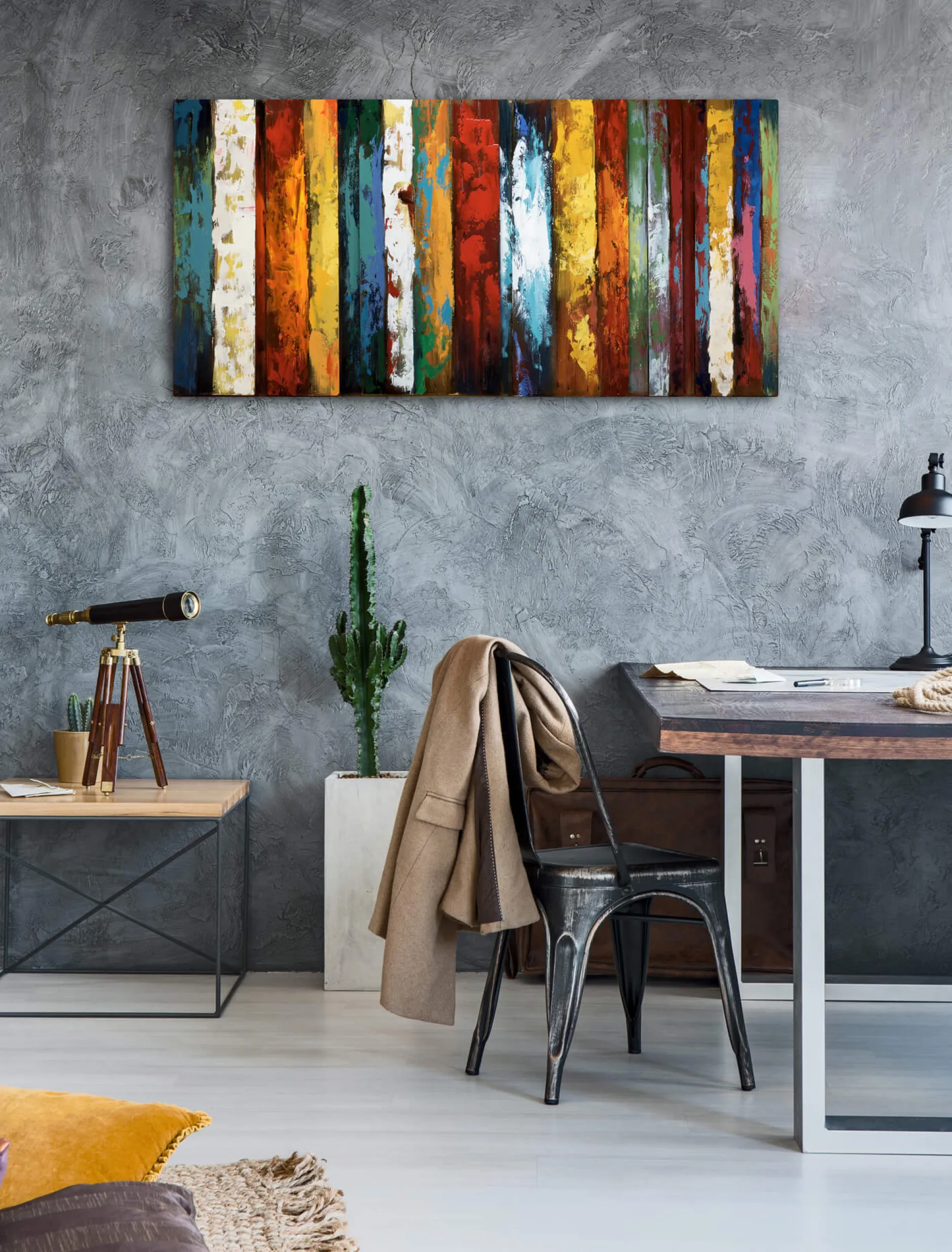 Metallbild 3D 'Dritte Dimension' 120x60x4cm