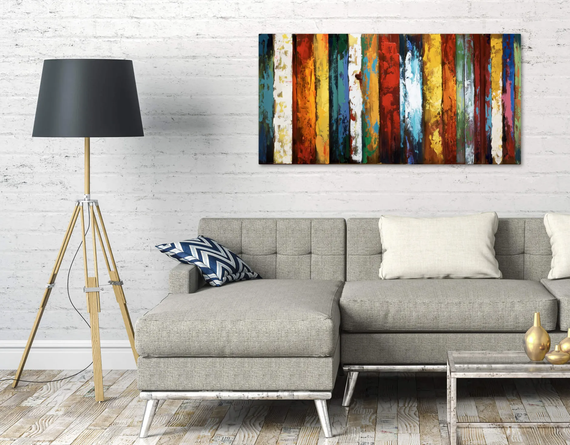 Metallbild 3D 'Dritte Dimension' 120x60x4cm