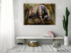 Metallbild 3D 'El Toro' 100x70x7cm