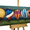 Metallbild 3D 'Farbenfroher Flug' 144x44x5cm