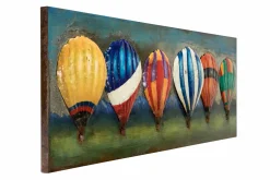 Metallbild 3D 'Farbenfroher Flug' 144x44x5cm