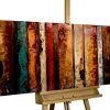 Metallbild 3D 'Flashy Wood' 144x44x5cm