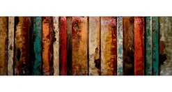 Metallbild 3D 'Flashy Wood' 144x44x5cm
