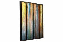 Metallbild 3D 'Flickering Candles' 80x80x4cm