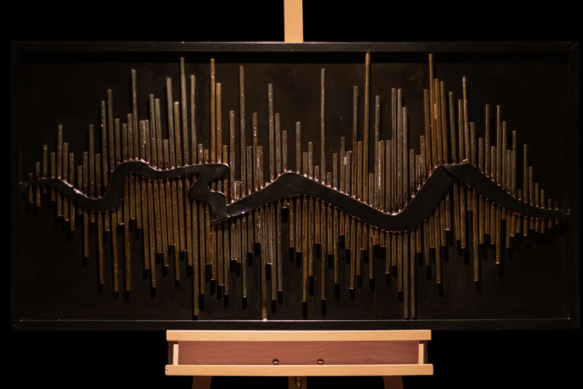 Metallbild 3D 'Follow your Way' 120x60x3cm