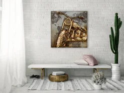Metallbild 3D 'Freie Straßen' 80x80x5cm