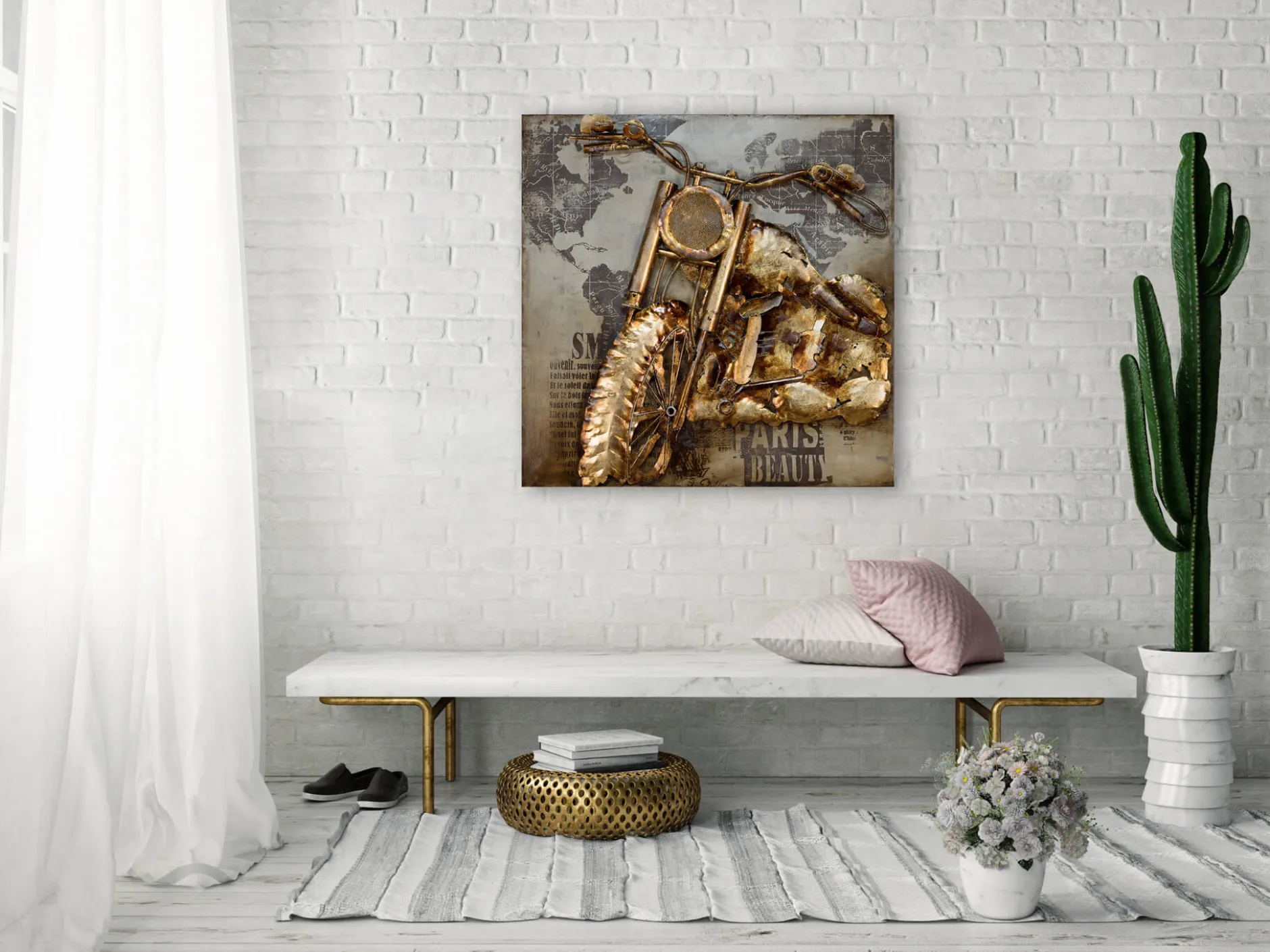 Metallbild 3D 'Freie Straßen' 80x80x5cm