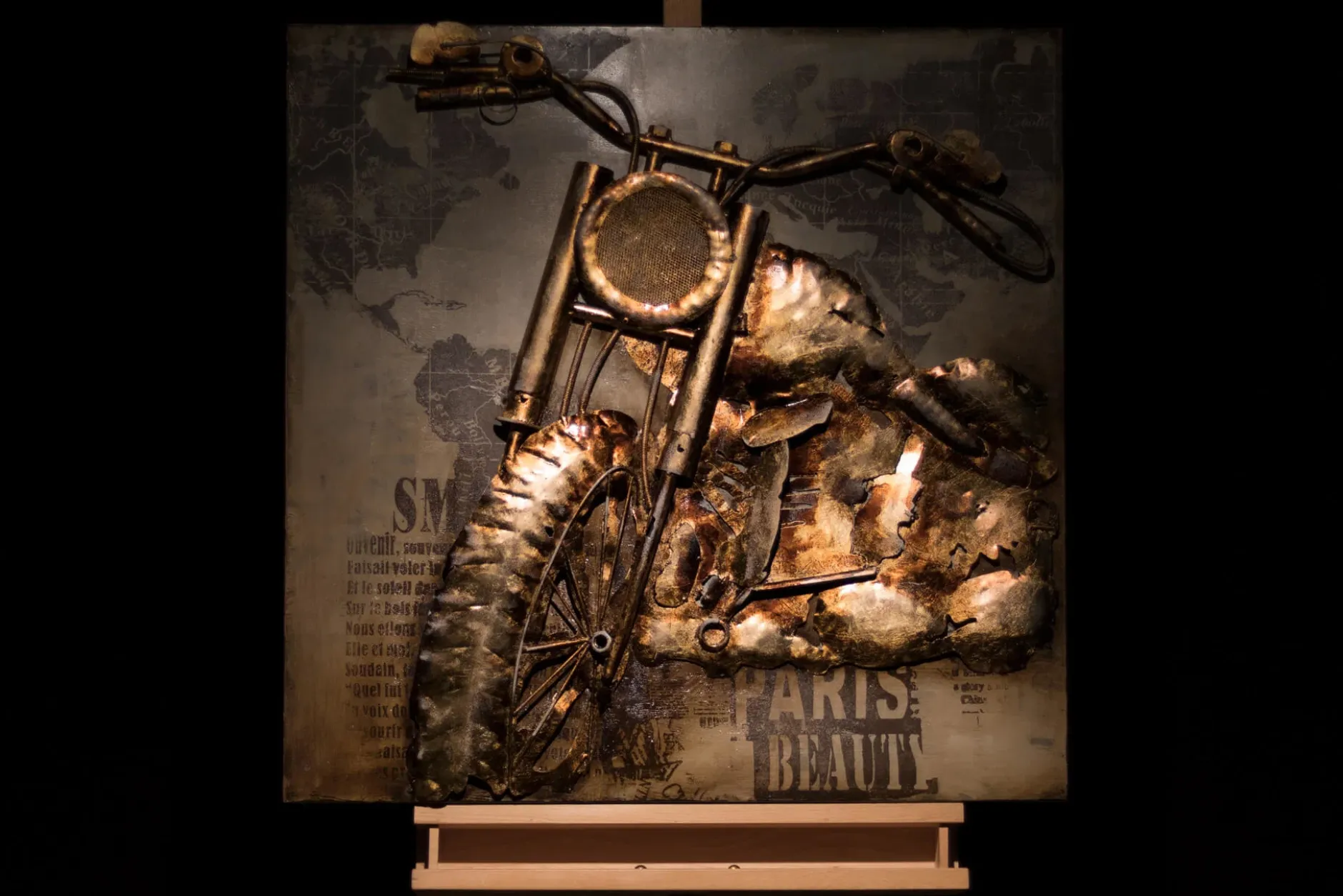 Metallbild 3D 'Freie Straßen' 80x80x5cm