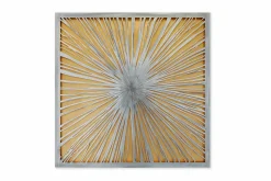 Metallbild 3D 'Golden Dream' 80x80x2,5cm