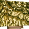 Metallbild 3D 'Goldenes Versteck' 100x70x5cm