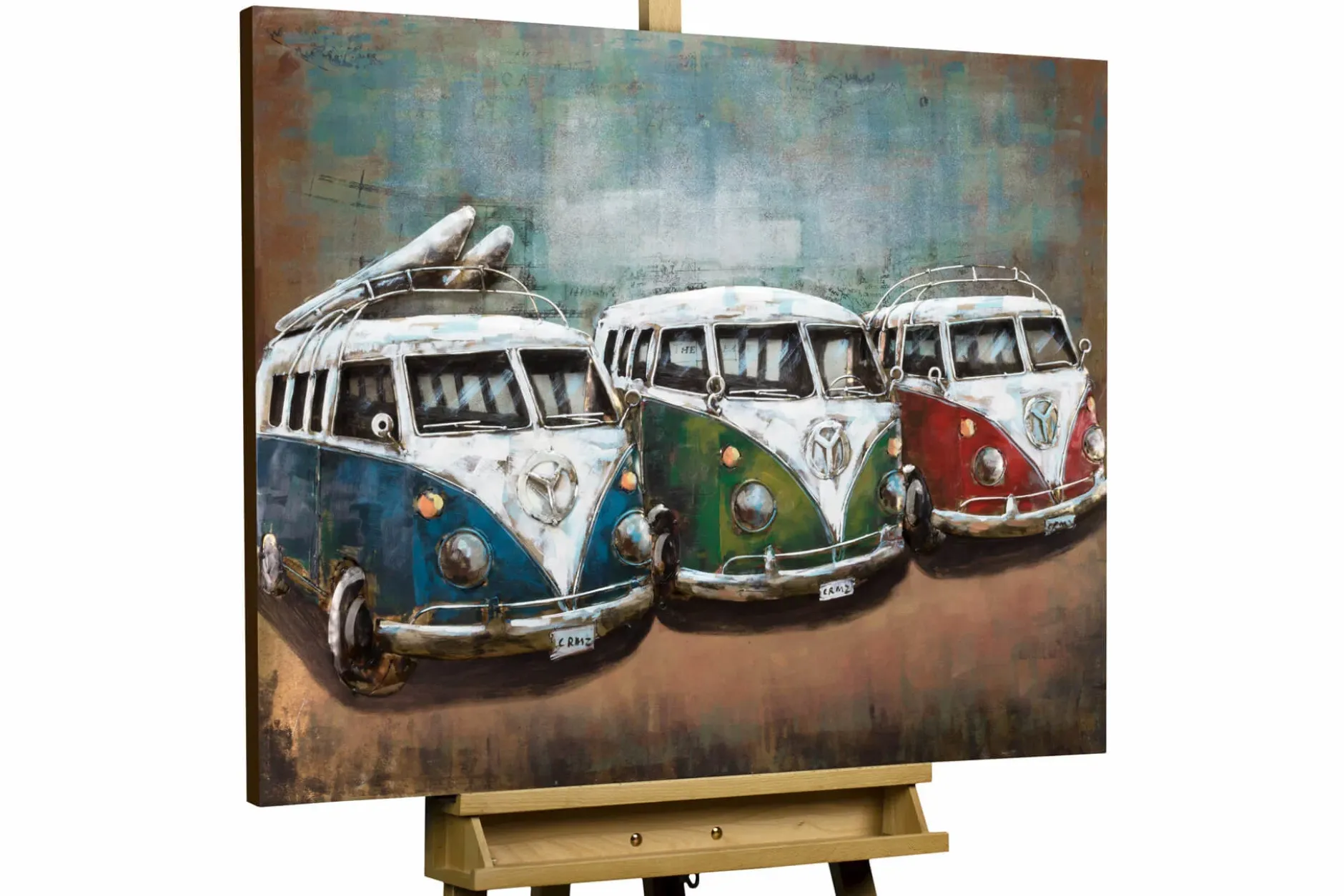 Metallbild 3D 'Good Old Times' 100x70x6cm