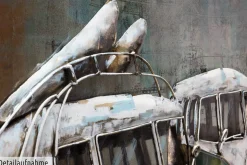 Metallbild 3D 'Good Old Times' 100x70x6cm