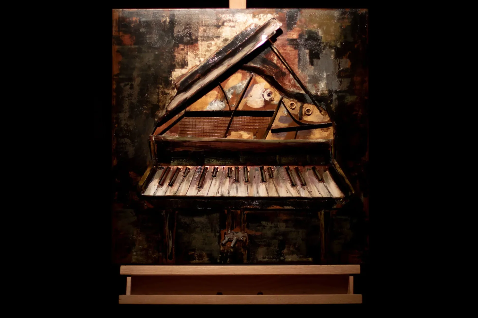 Metallbild 3D 'Harmonische Klänge' 60x60x4,5cm