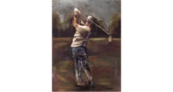 Metallbild 3D 'Hole in One' 75x100x4,5cm