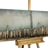 Metallbild 3D 'Klang der Stadt' 150x50x4cm