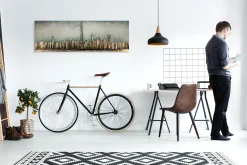 Metallbild 3D 'Klang der Stadt' 150x50x4cm
