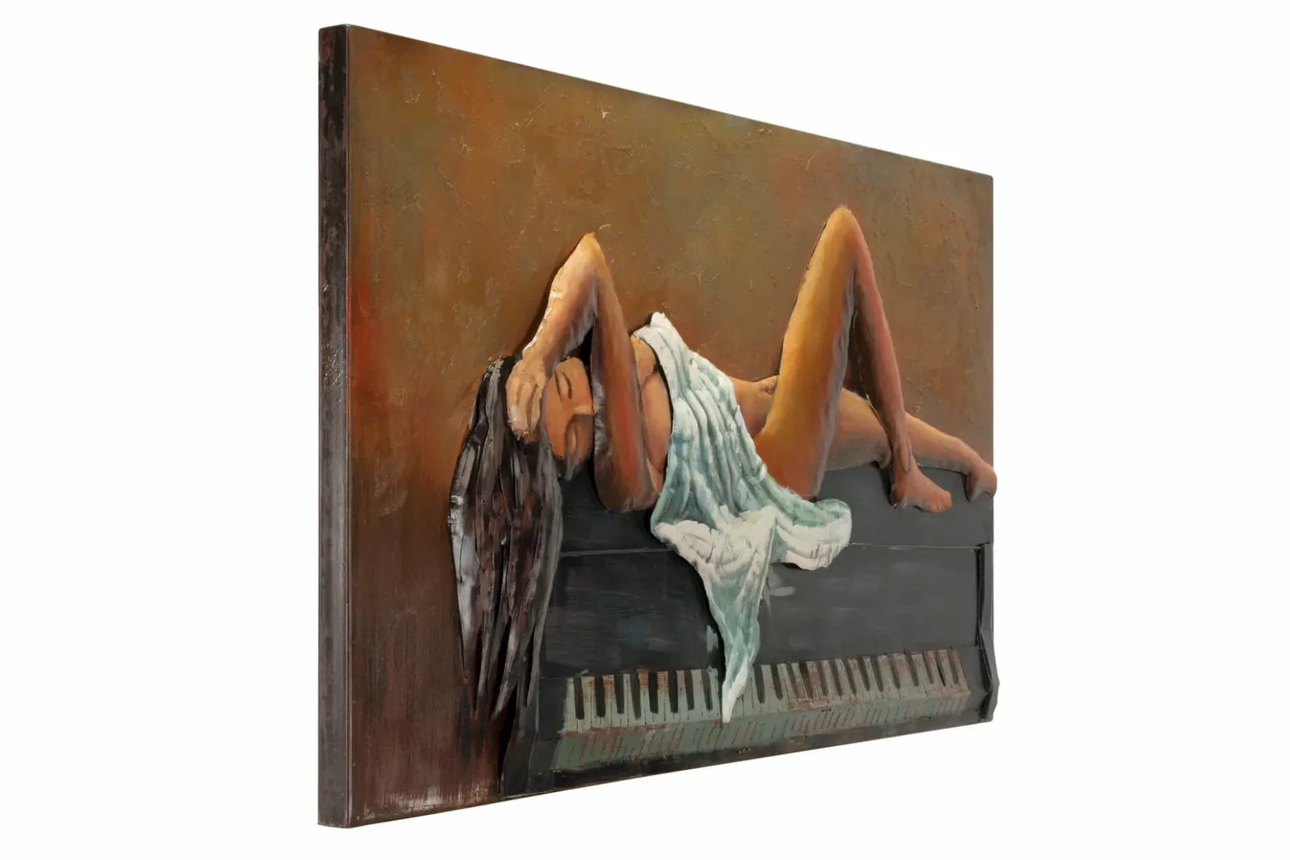 Metallbild 3D 'Klavierstunde' 120x60x5cm