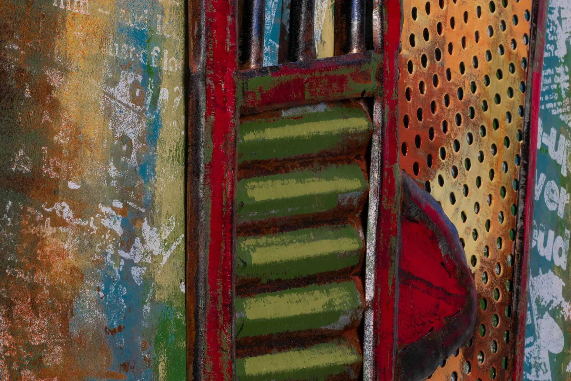 Metallbild 3D 'Mask of Feelings' 60x90x6cm