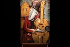 Metallbild 3D 'Mellow Jazz' 60x90x5,5cm