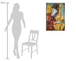 Metallbild 3D 'Mellow Jazz' 60x90x5,5cm