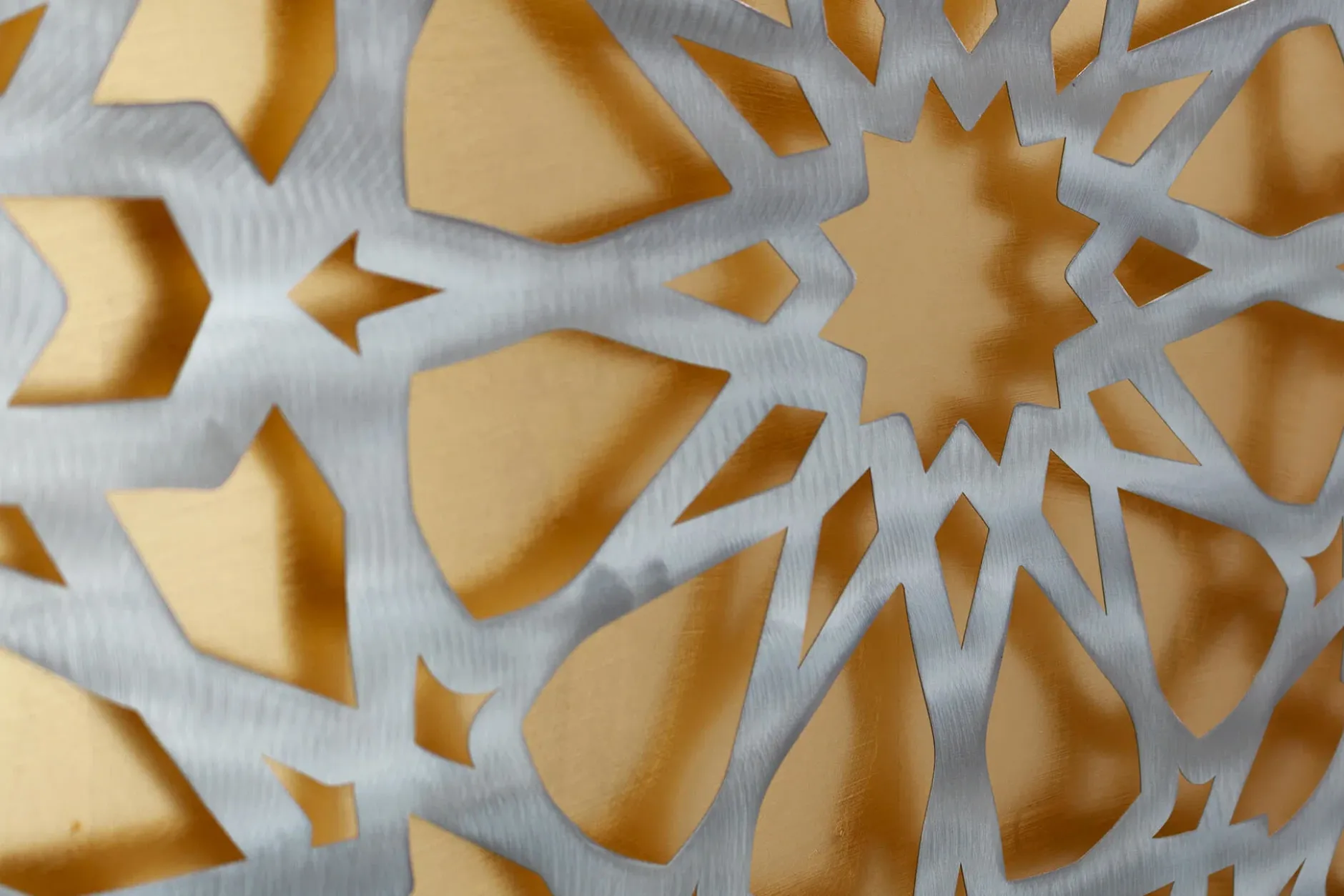 Metallbild 3D 'Mesmerizing Metal' 80x80x2,5cm
