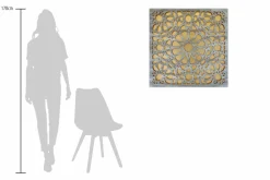 Metallbild 3D 'Mesmerizing Metal' 80x80x2,5cm